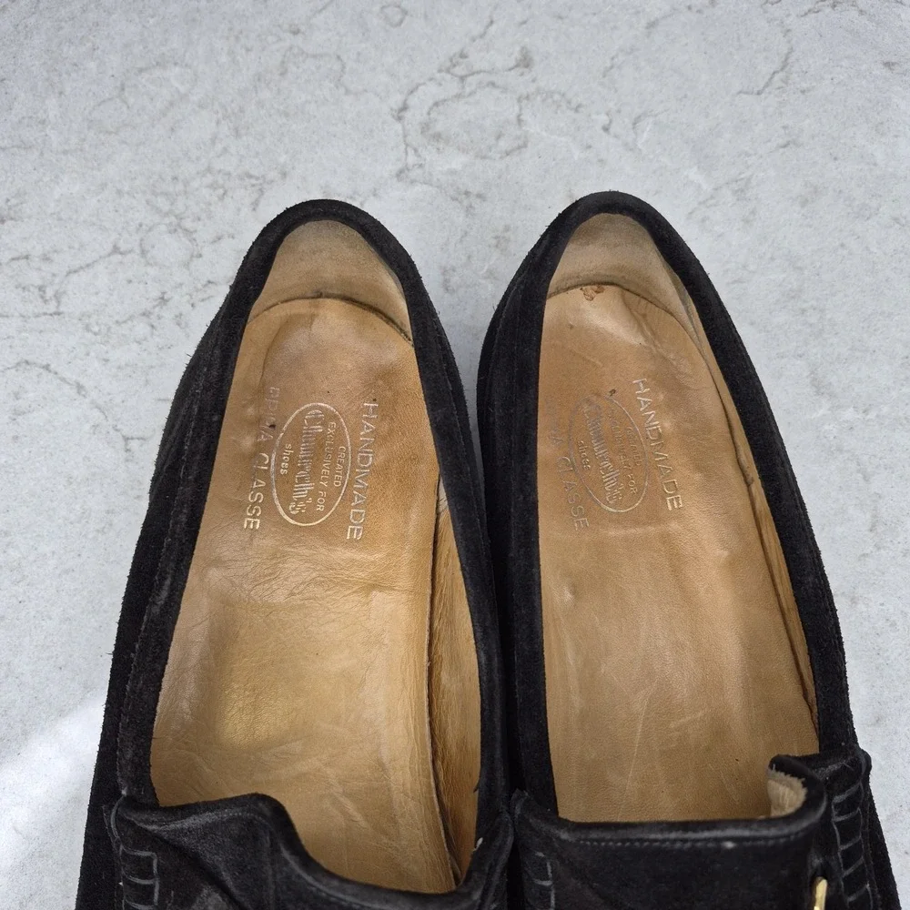 Church's Black Suede Horsebit Loafers Men's UK 12 / US 13 England‎ Gucci Style